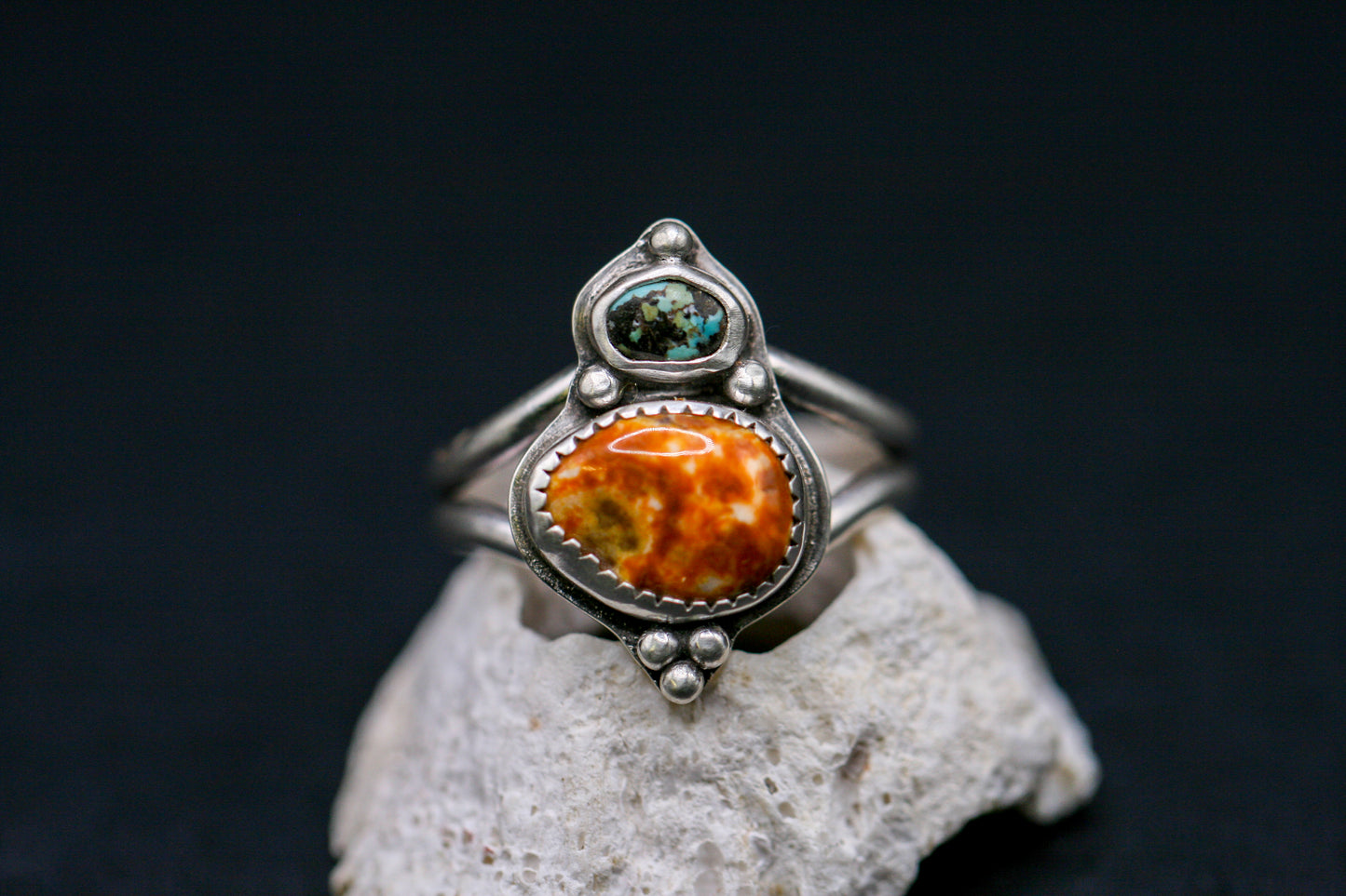 Agate and Turquoise ring